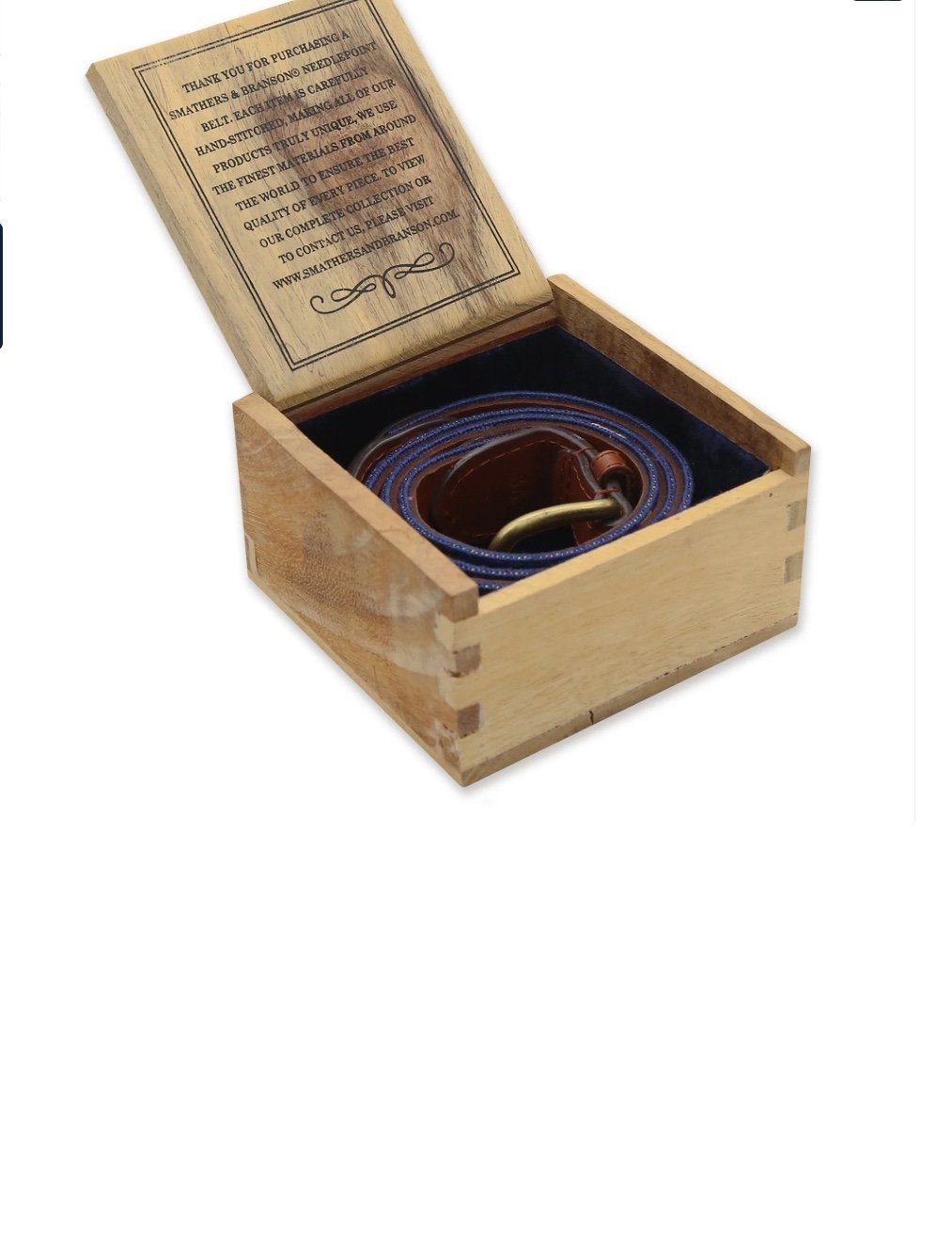 PRE-ORDER (delivery by April 24) Smathers & Branson Baylor Belt (Dark Pine)