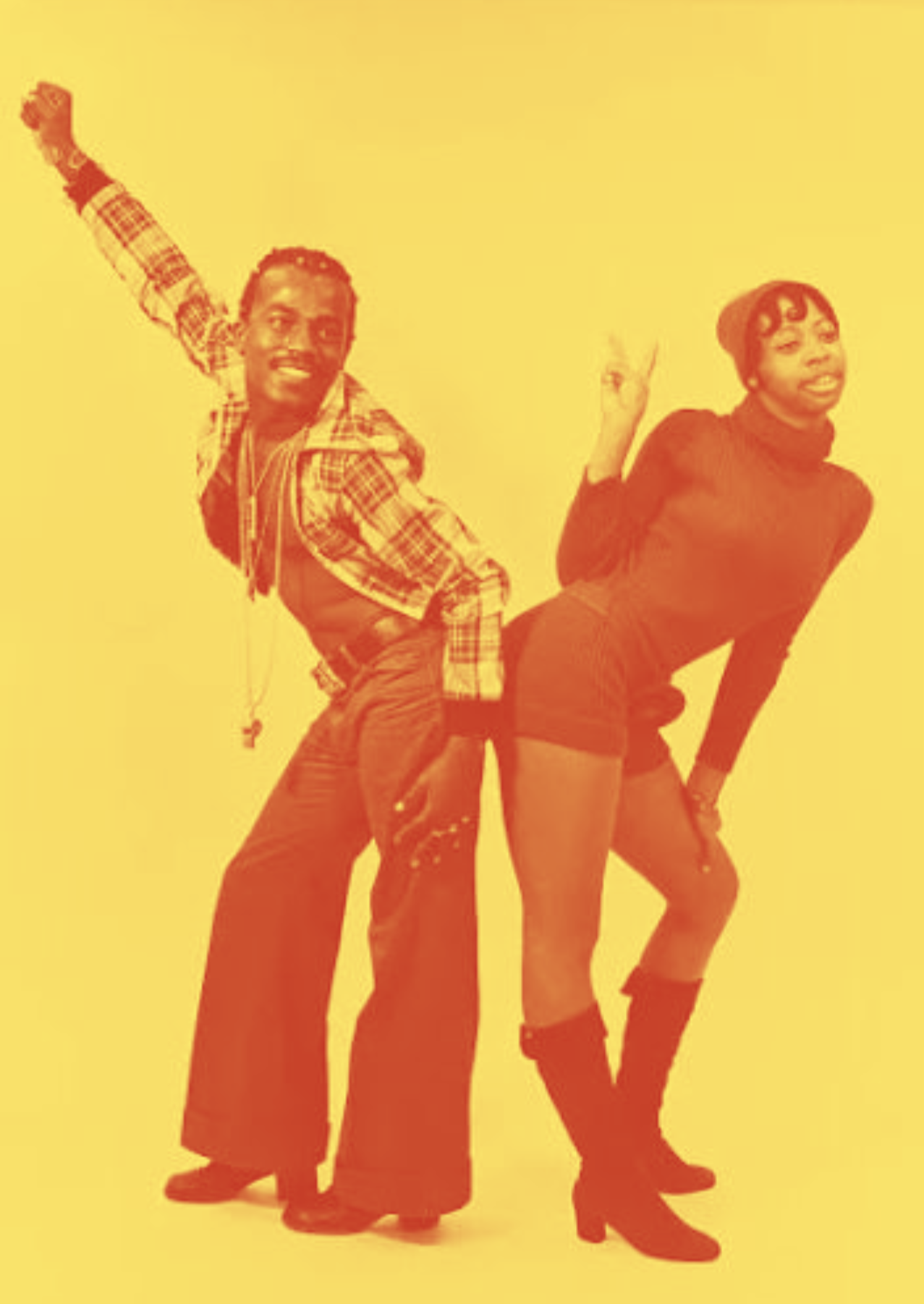 Soul Train dancers during a photo shoot for Right On! magazine, United States, circa 1970s. (Photo by Michael Ochs Archives/Getty Images)