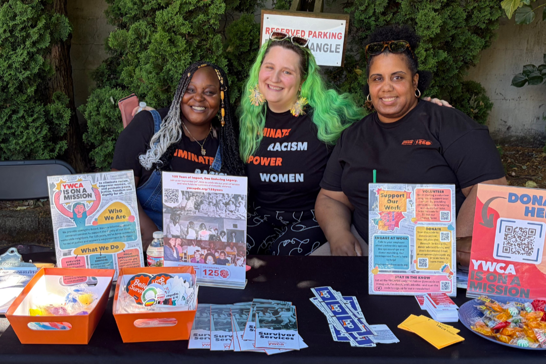 Members of our Survivor Services team tabling at a local event