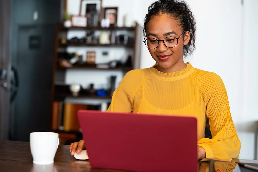 Woman on her Computer, Women Empowerment, YWCA Greater Cleveland