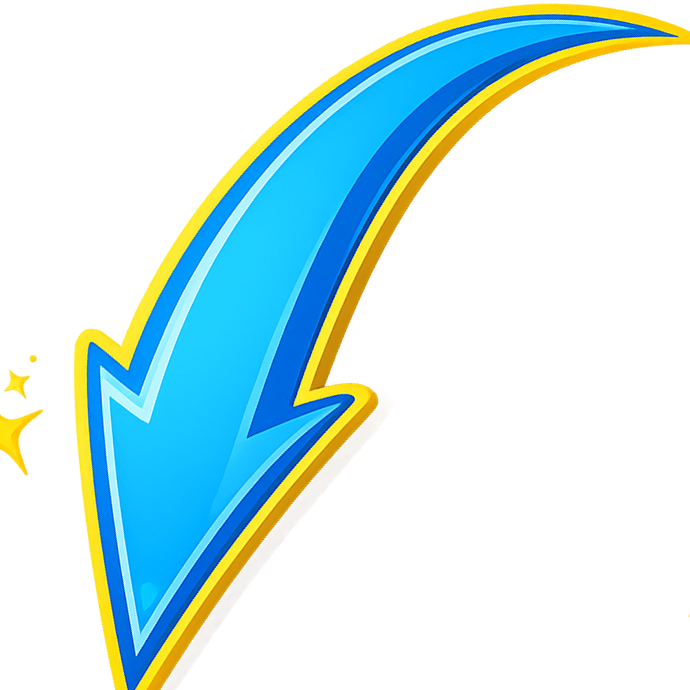 Large branded downward arrow graphic used on Shine Panel Care website to guide users to more information below