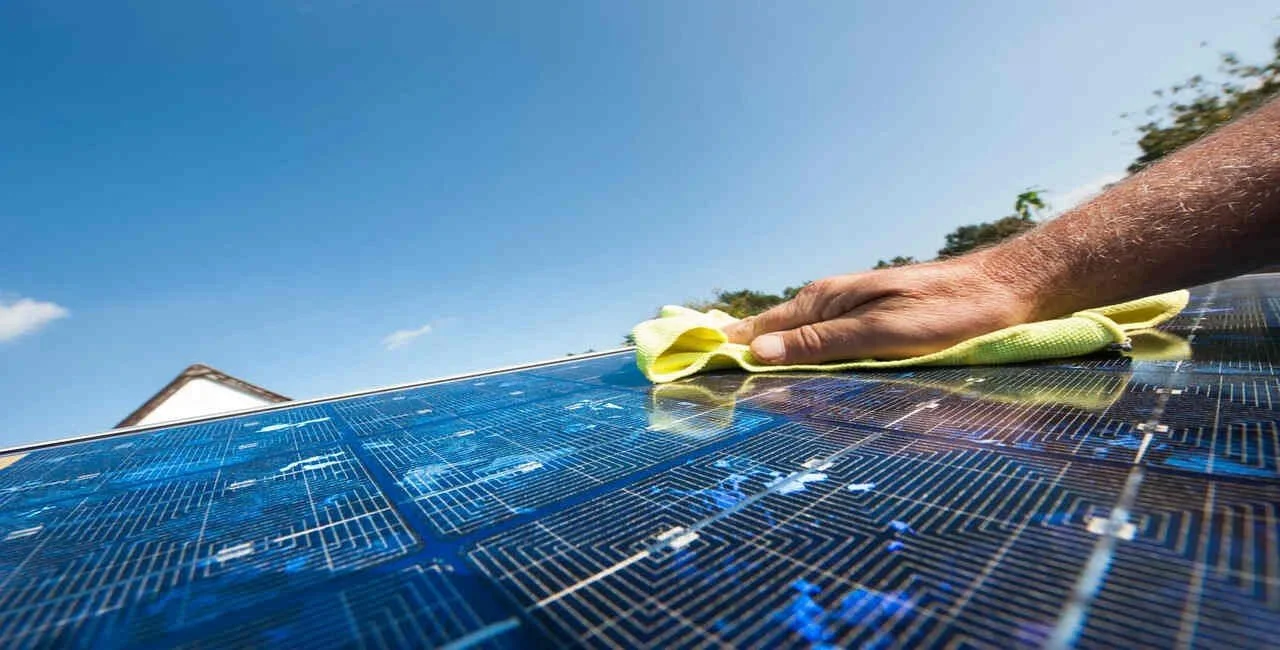 How to clean solar panels without water