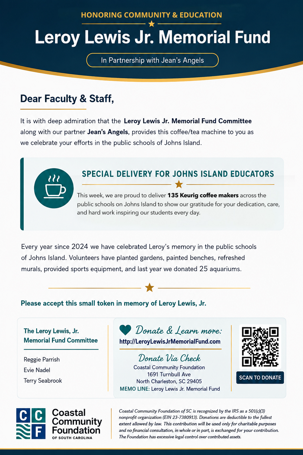 Campaign Flyer - School Donation