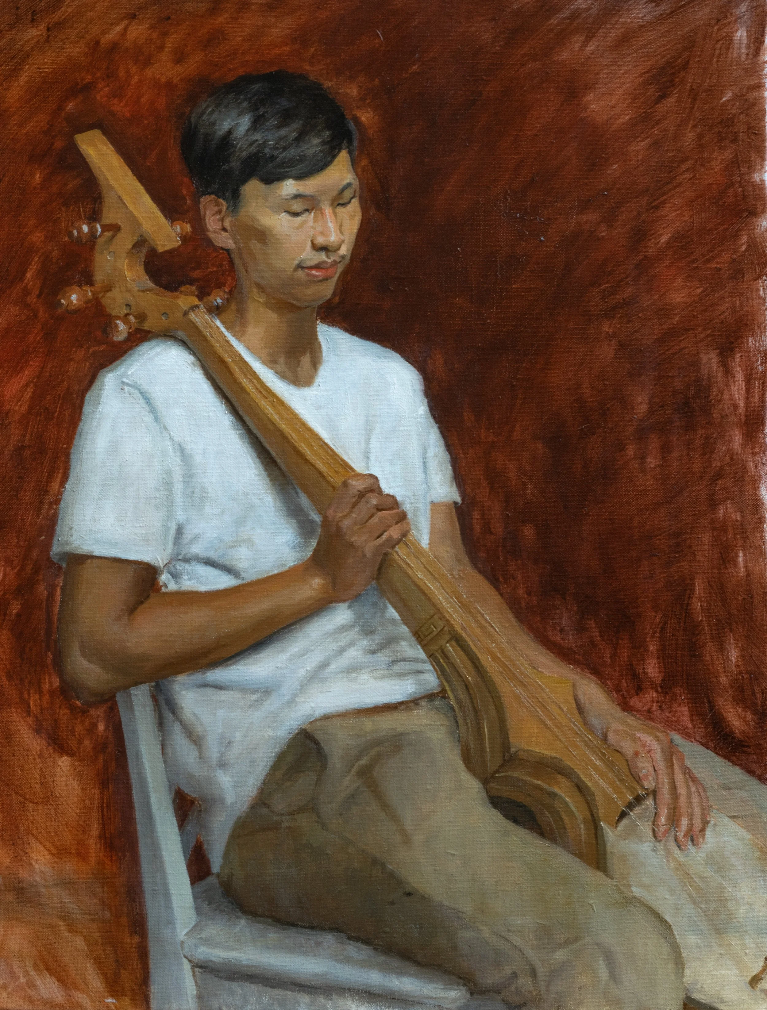 Tashi, at rest 30 x 20 inches, oil on linen