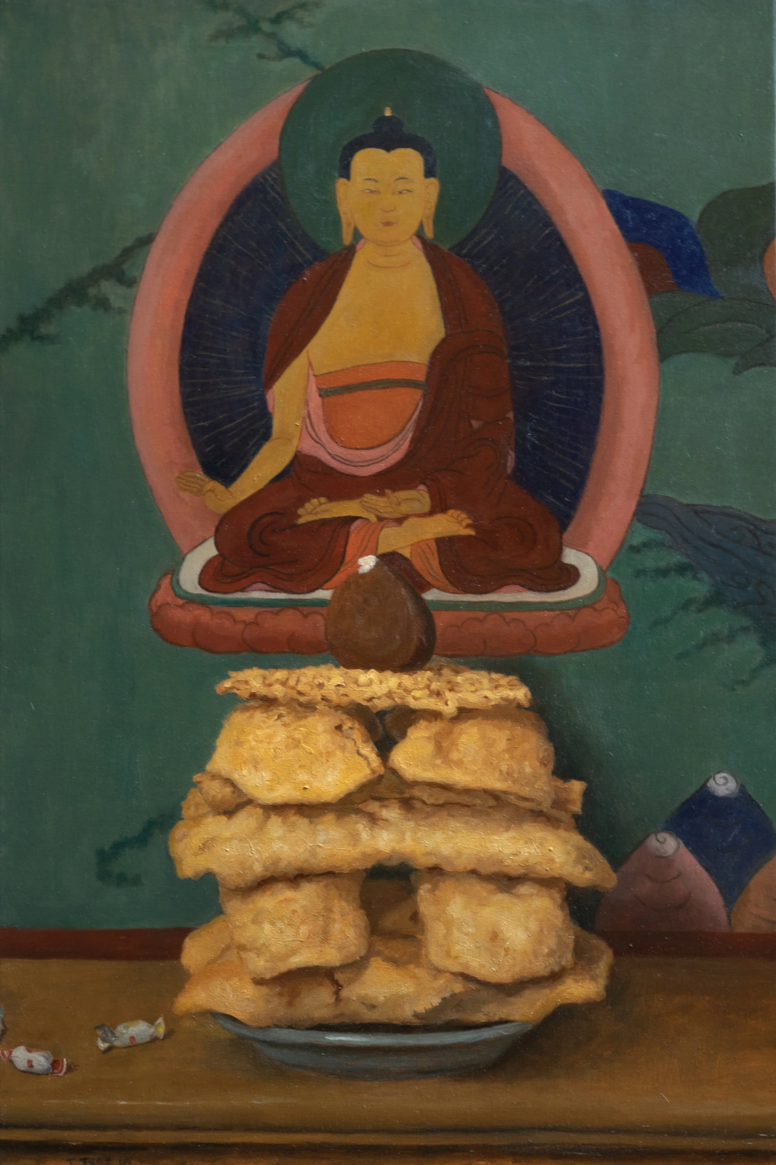 Preparing for Losar (Tibetan New Year) 30 x 20 inches, oil on linen