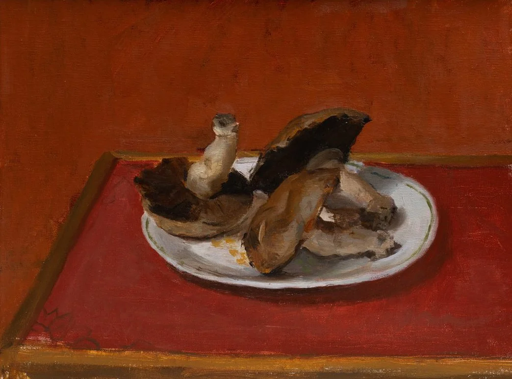Portobello Mushrooms
9 x 12 inches,  oil on linen