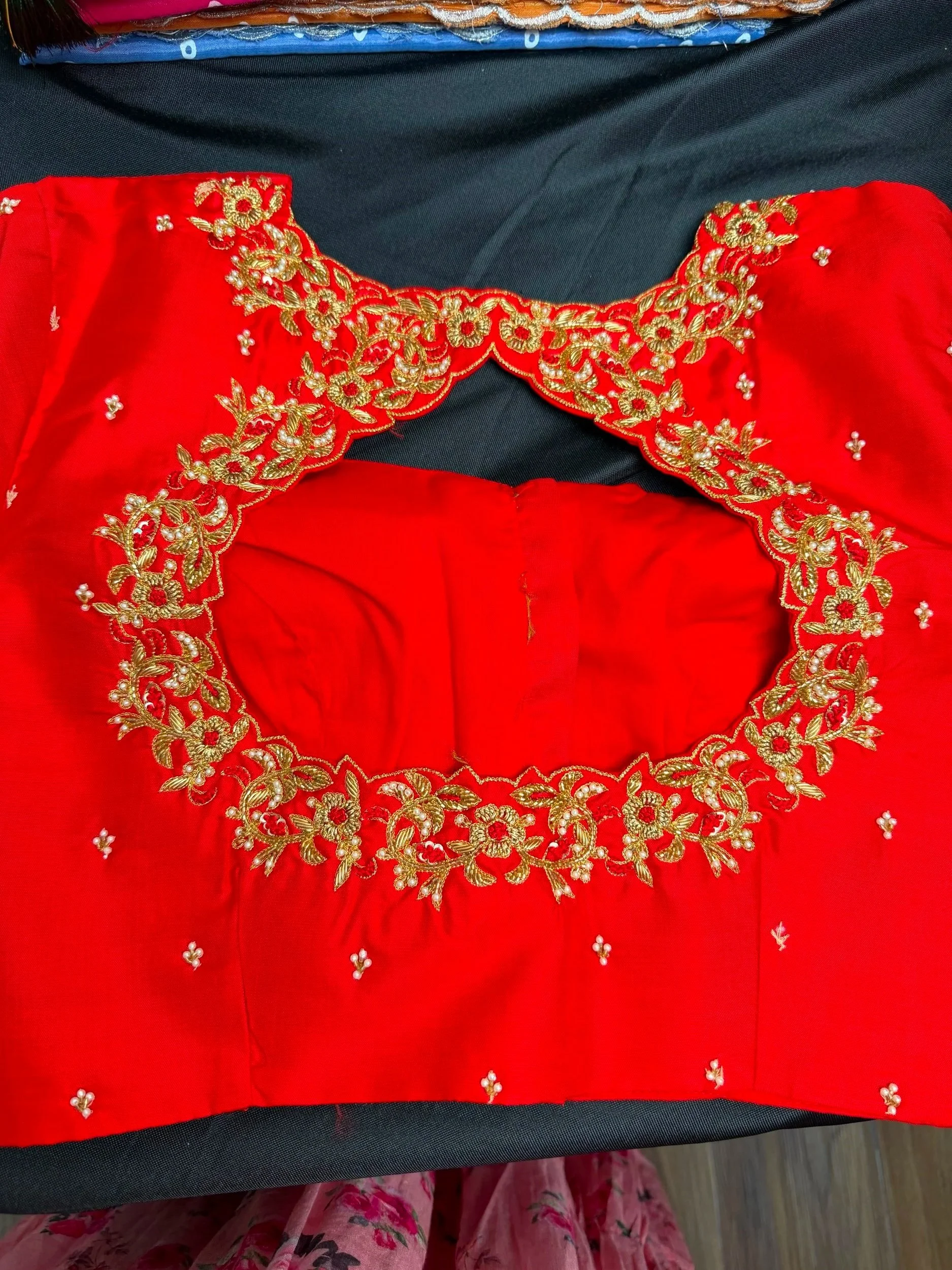 Raw Silk Blouse with Handwork