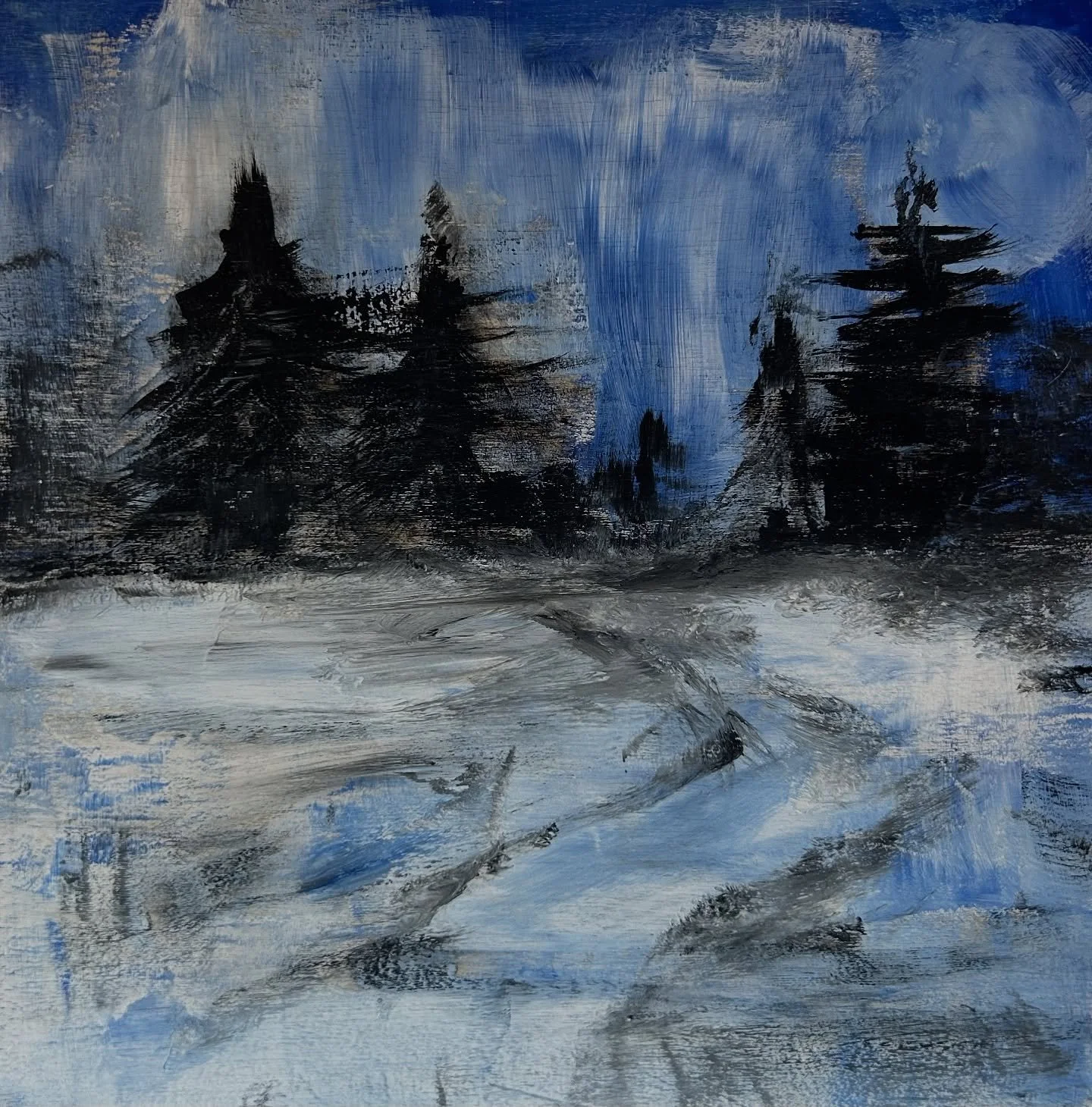 A small winter series - 6x6&rdquo; on board, gouache

1.  Twilight Stroll
2.  Solace
3.  Solstice