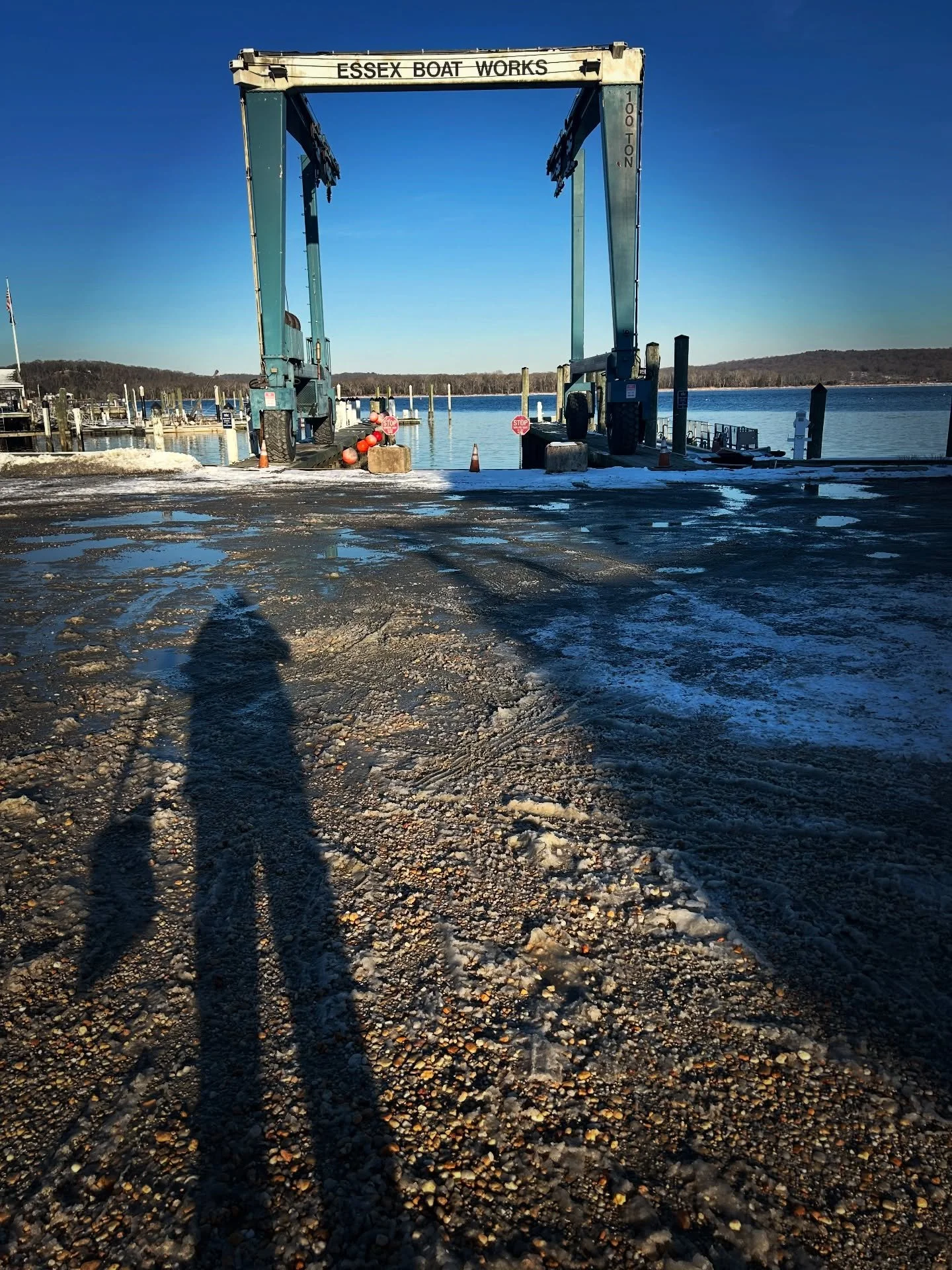 My long December shadow