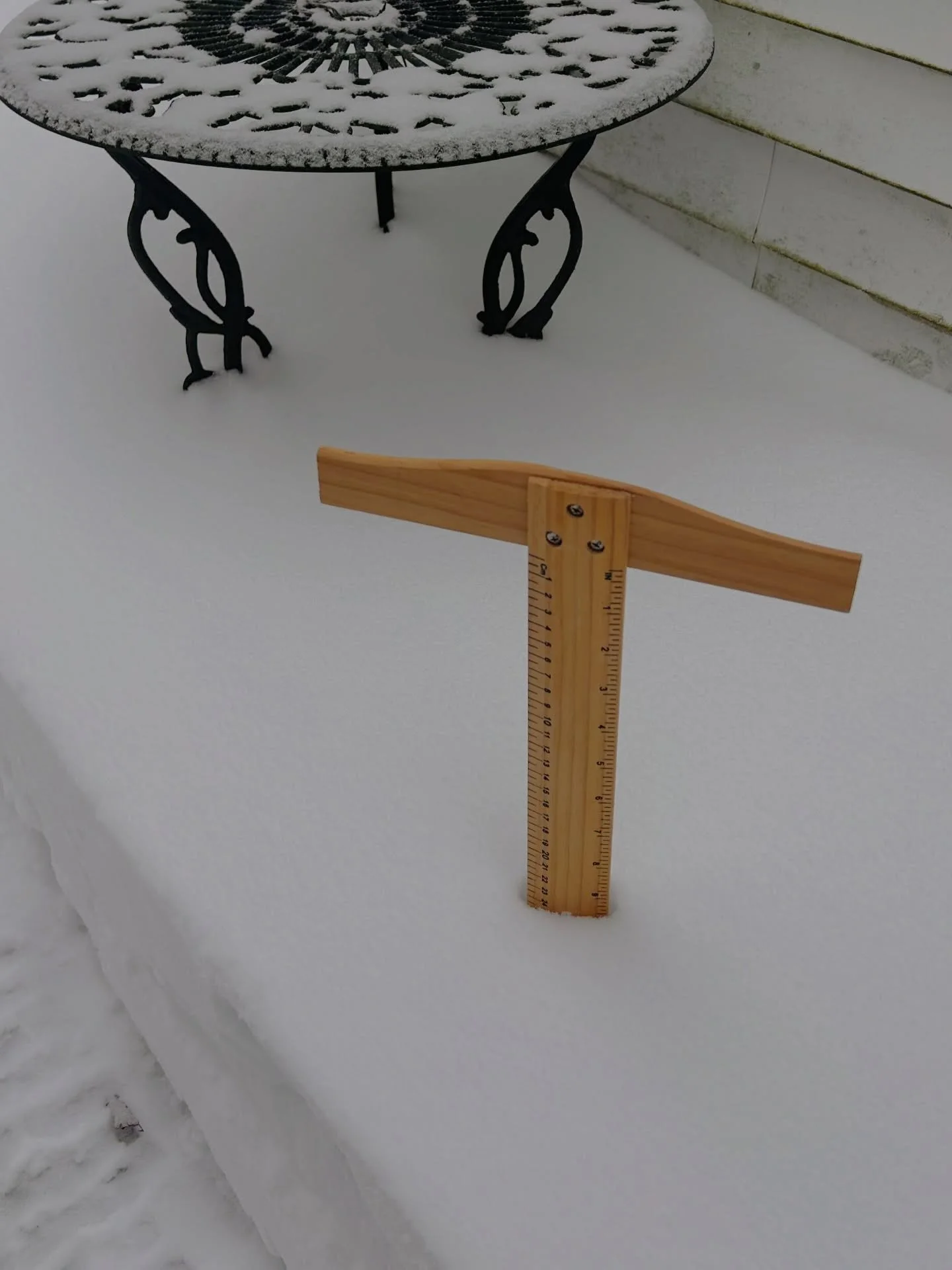 Needed a t-square to measure this storm&rsquo;s snow! ❄️📏