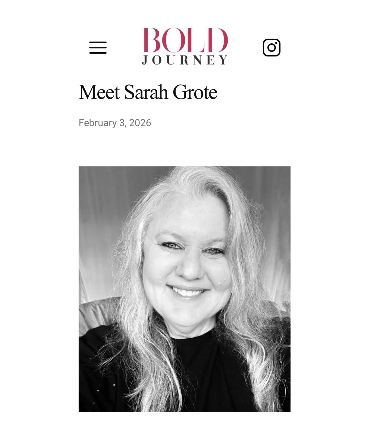 So honored to be featured on @boldjourneymag where I share my creative journey, latest shows, and what inspires me every day.

Read the full interview here: https://boldjourney.com/meet-sarah-grote/ 

Bold Journey Magazine highlights authentic voices