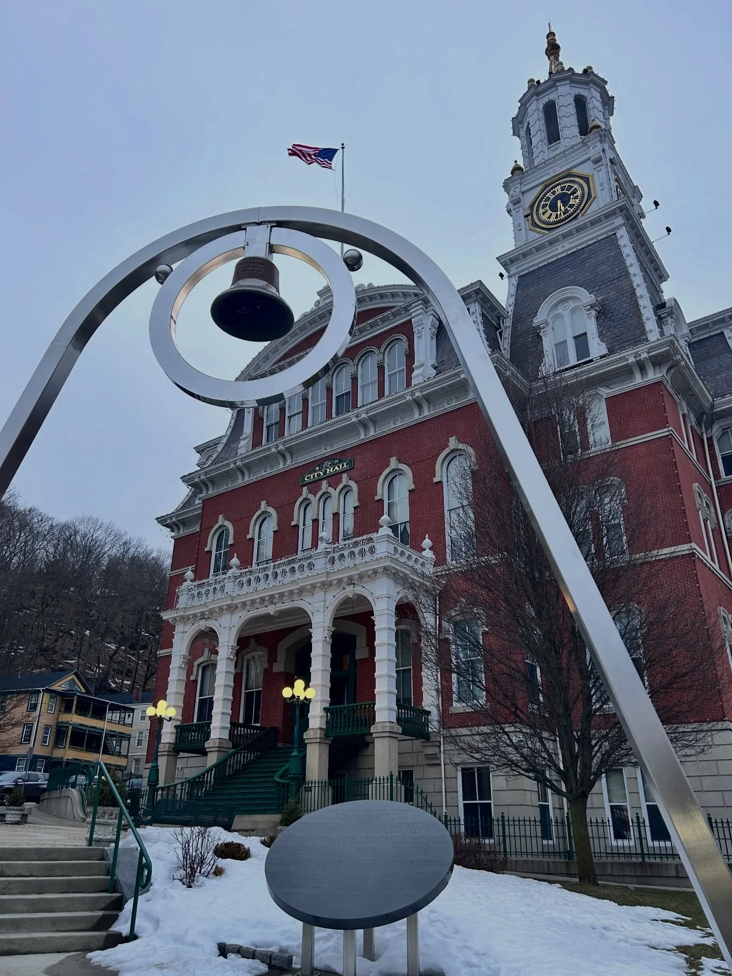 The David Ruggles Freedom Courtyard, the Freedom Bell, and Norwich City Hall