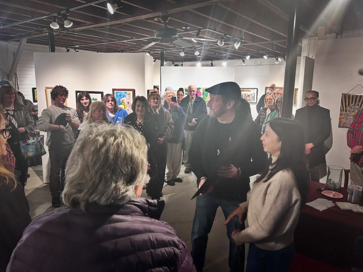 Congrats to @clinton_deckert for the award and the sale at tonight&rsquo;s ALNB opening reception, as well as being featured in Stan&rsquo;s painting! 🌟