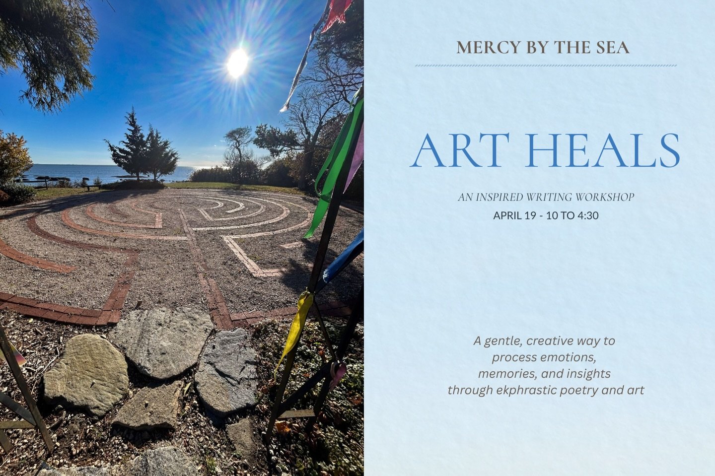 Art Heals: An Inspired Writing Workshop with Ed Lent and Sarah Grote

📍Mercy by the Sea
📆  Sunday, April 19h

During National Poetry Month, explore ekphrastic writing, the art of responding to visual artwork through words. This multifaceted worksho