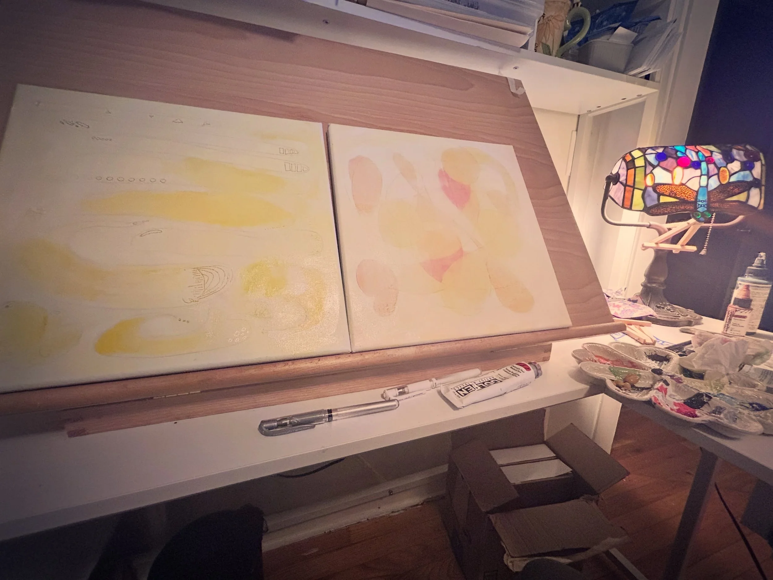 Burning the midnight oil, paint base layers!