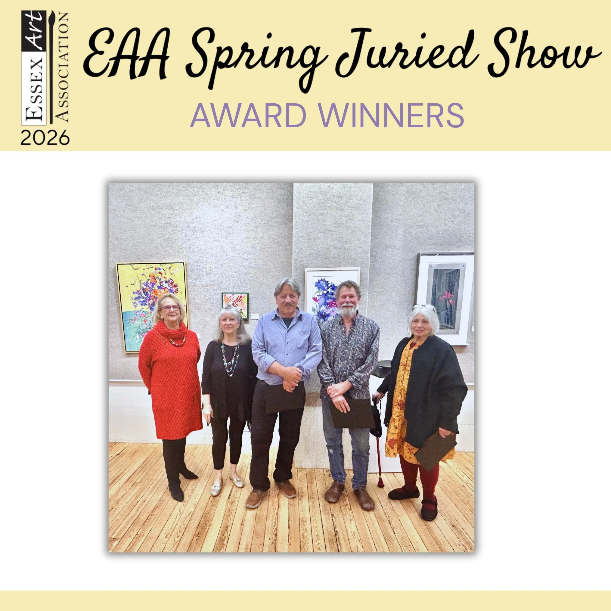Congratulations to the Award Winners of the Essex Art Association&rsquo;s Spring Juried Show! 🏆🌸

We are delighted to celebrate the artists whose exceptional work stood out in this year&rsquo;s exhibition. Juror Nancy Whitcher selected these award-