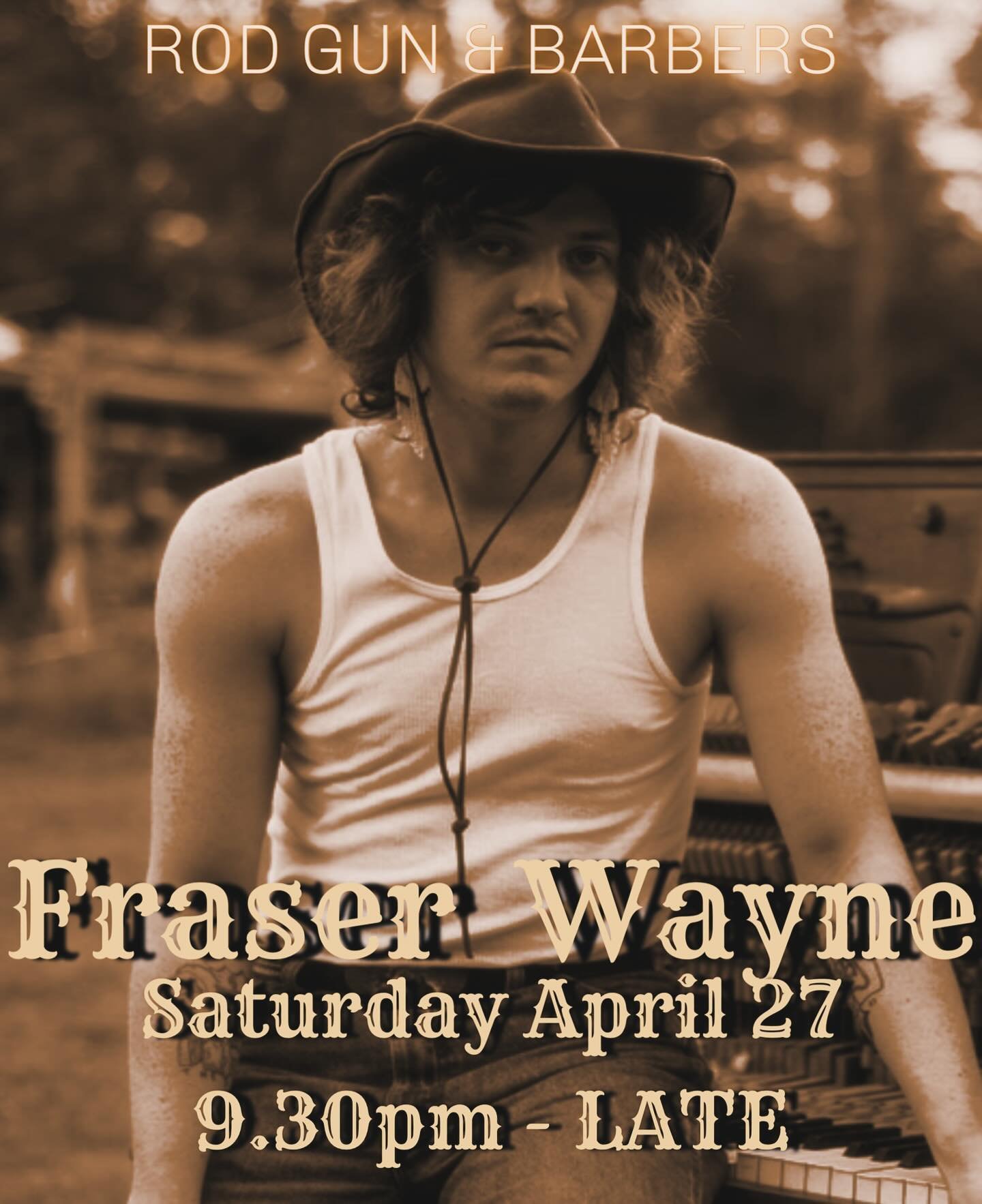 Fraser Wayne!!! TONIGHT!!!
9.30- LATE
@therealfraserwayne