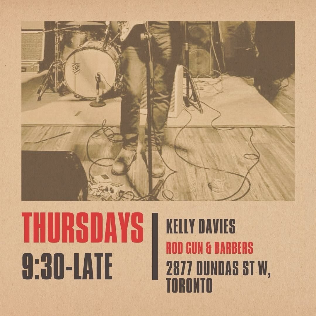THURSDAY means Kelly Davies at the ol&rsquo; Rod Gun &amp; Barbers, Brittnee slingin&rsquo; drinks behind the bar, come on down and have yourself a night!
9pm- LATE:)
.
.
@inthekeyofkelly @_lillith_liie_ 
#junctiontriangle #livemusic #torontospeakeas