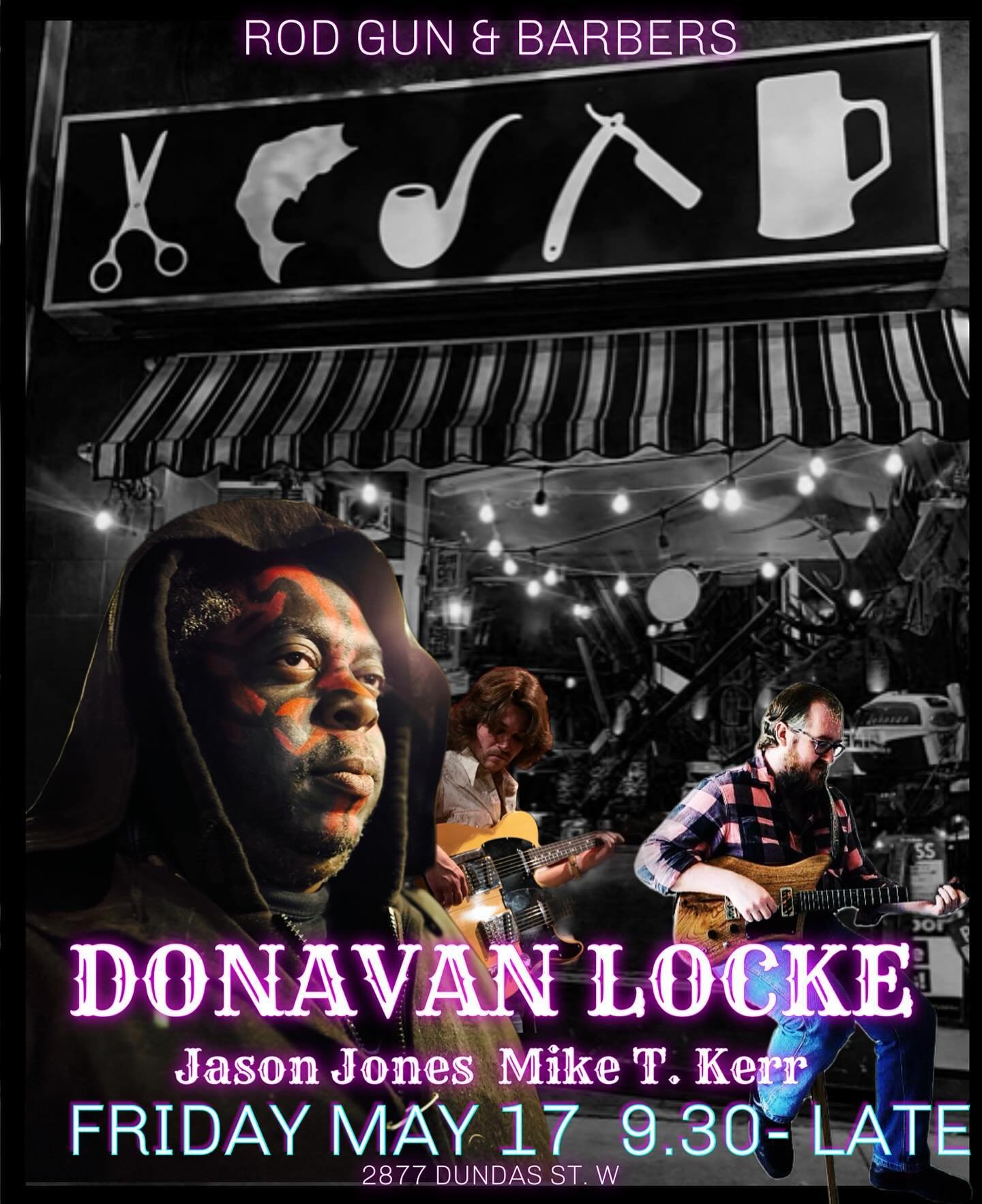 DONAVAN LOCKE IS BAAAAAACK!
With pals Jason Jones &amp; Mike T Kerr
John behind the bar slingin&rsquo; drinks.
9pm- late!
@yousaviper
mike