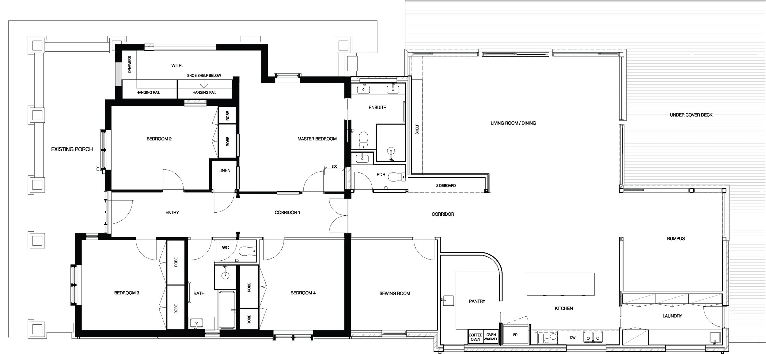 Albury House, architecture design, floor plan