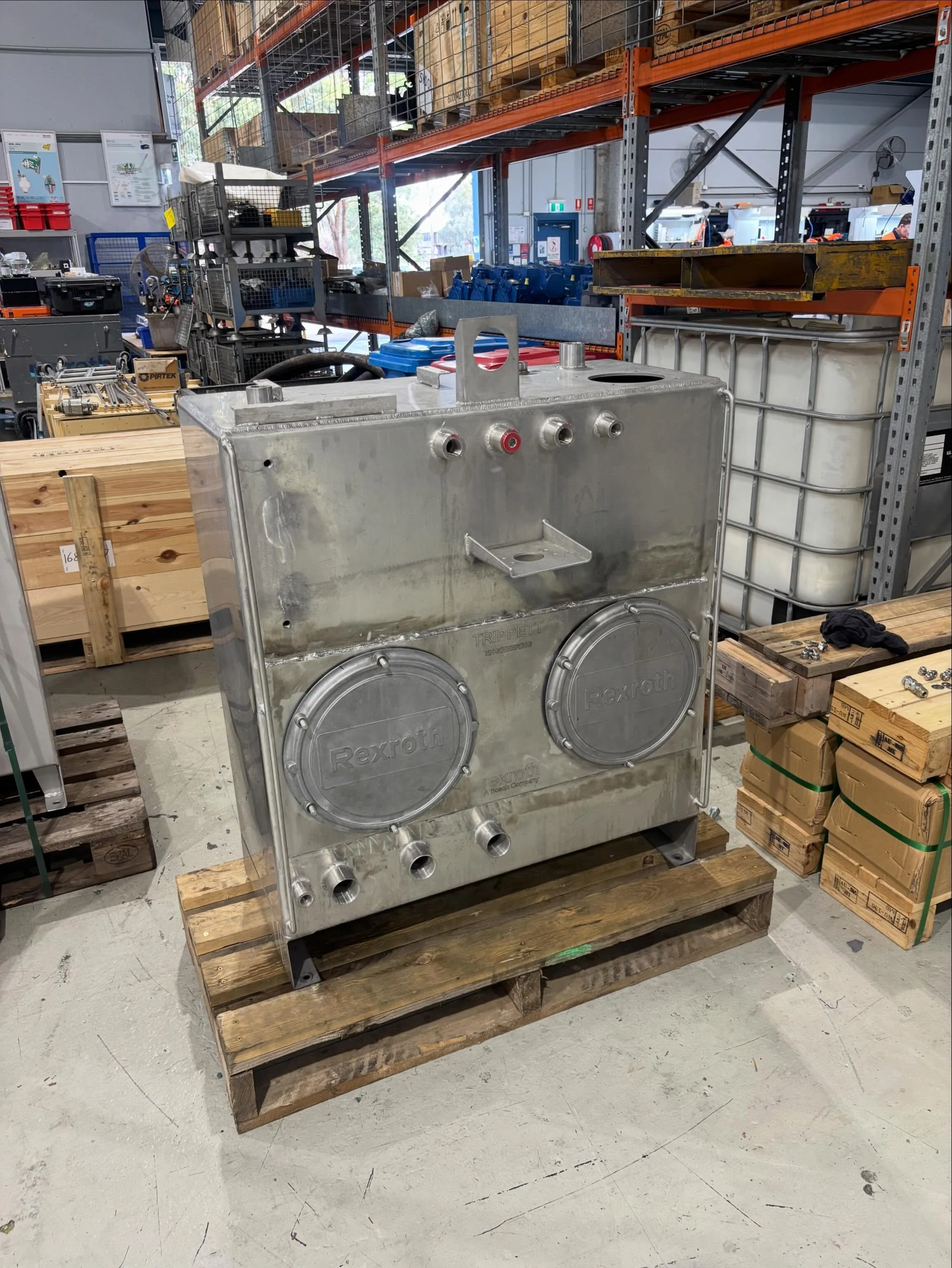 This week we did a little repair on a stainless steel hydraulic tank. 

A nice and simple job requiring a thicker plate to be welded onto an existing tank to stiffen up the inspection holes. 

It&rsquo;s always nice pulling out the tig on stainless c