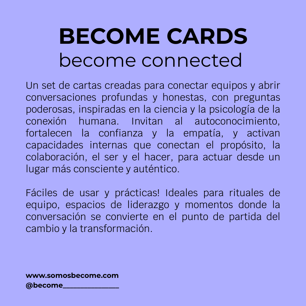 Un set de 55 cartas creadas para abrir conversaciones honestas, profundas, con preguntas poderosas, inspiradas en la ciencia y la psicología de la conexión humana, invitan al autoconocimiento, for.png