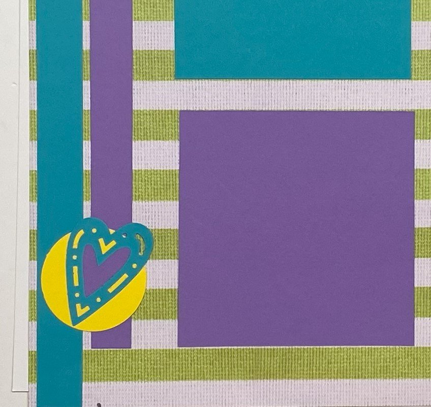 Green Stripes, Heart, Photo Mats, detail.jpeg