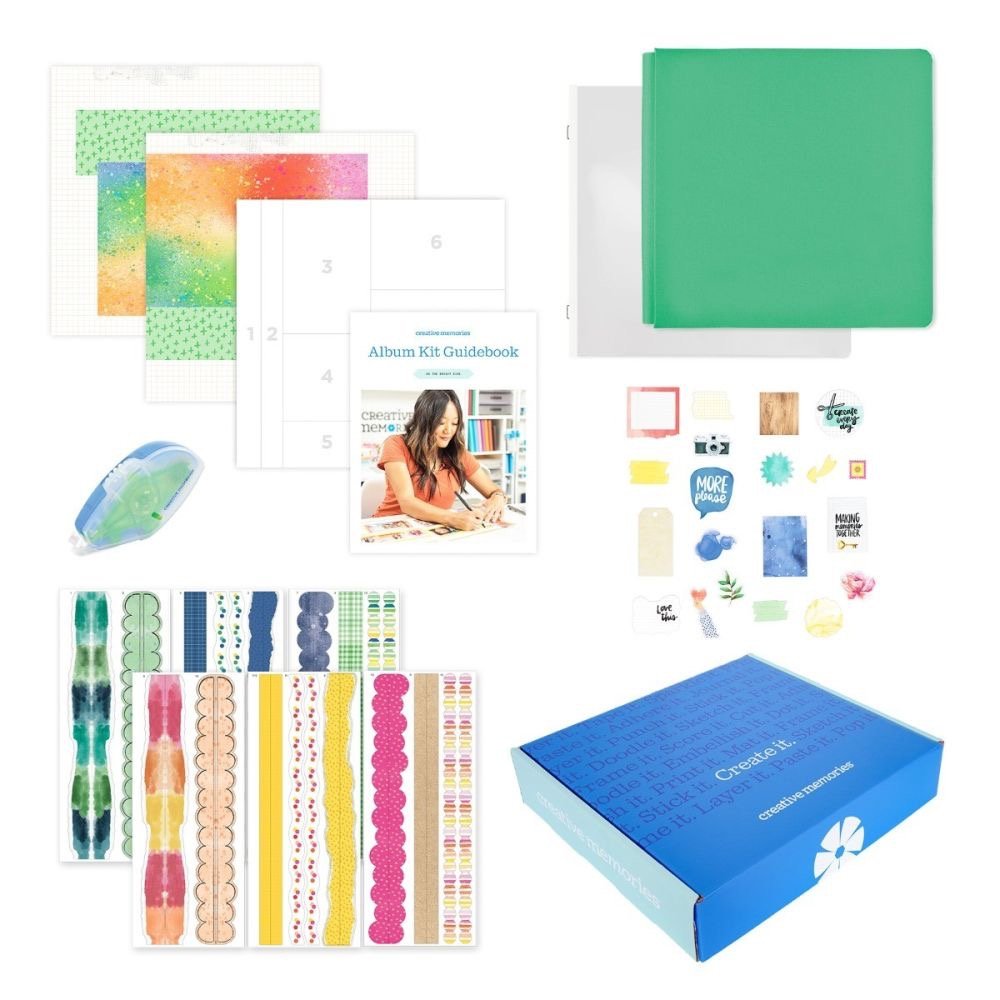 "On the Bright Side" 12 x 12  Green Jubilee Album Kit, Creative Memories