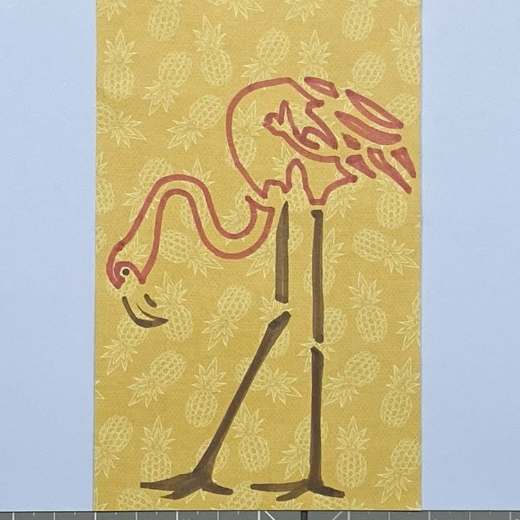 Bowing Flamingo Border, detail.jpeg