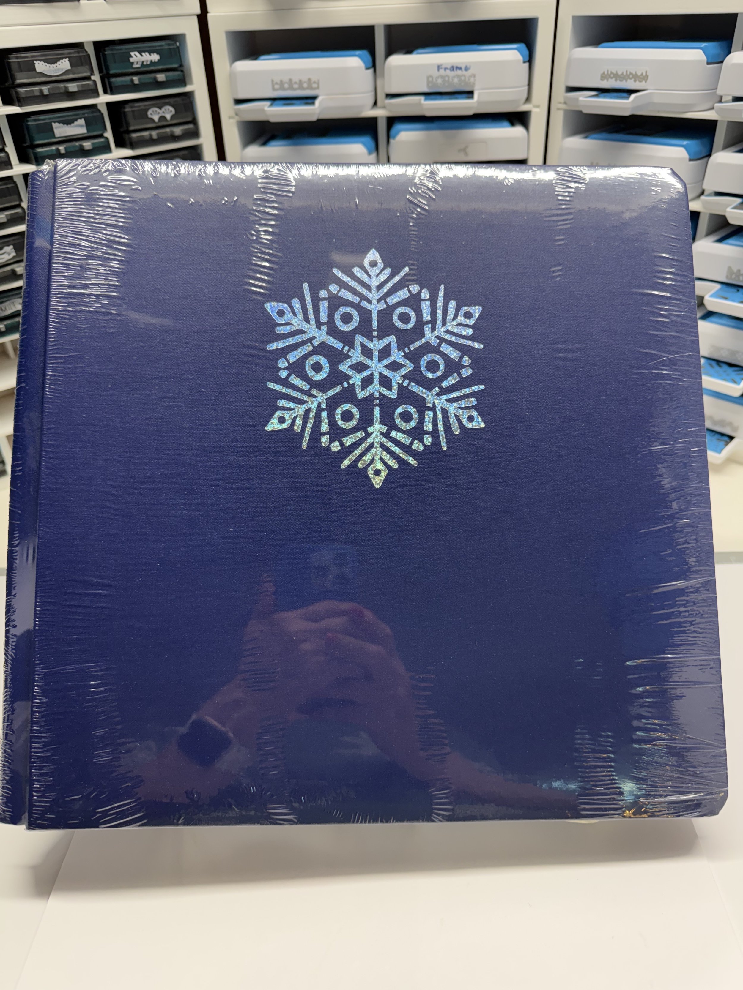 Enchanted Snow Globe, 12 x 12  Cobalt Foiled Album Cover Set, Creative Memories