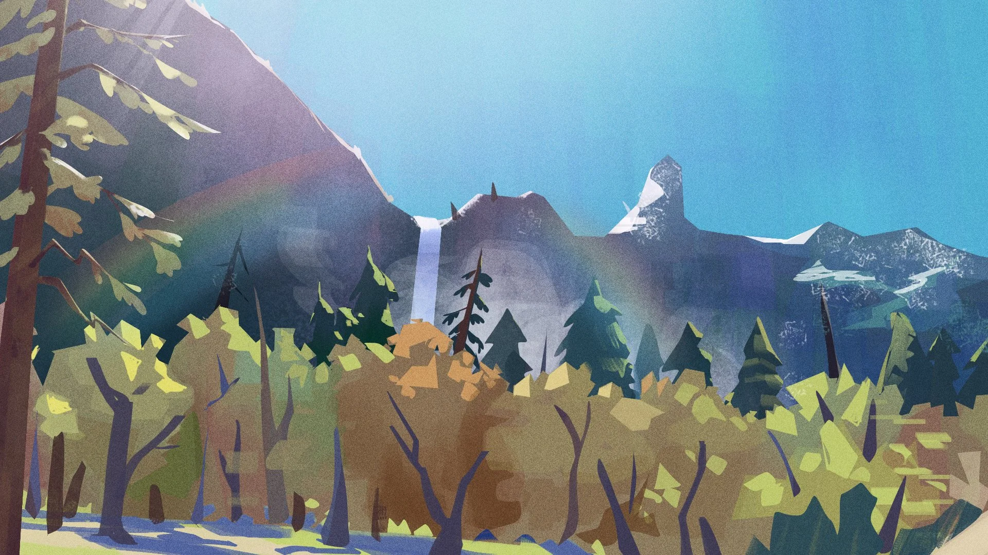 painting trres mountain waterfall  copy.jpg