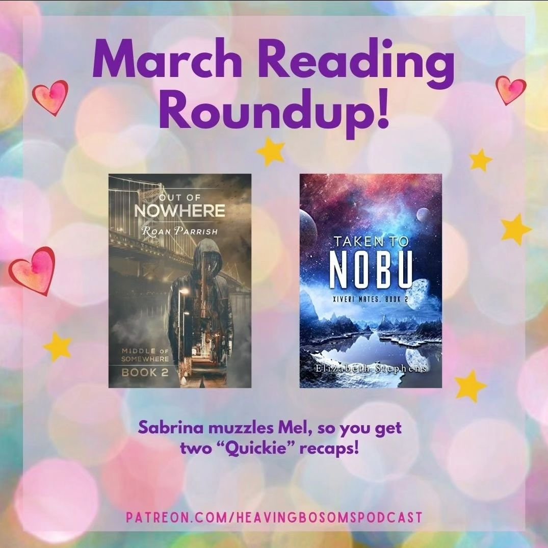 Just in case you missed it, the March Reading Round-Up came out a few weeks ago! Mel and Sabrina get down with a couple quickies and all in all have a blast, as per usual!
