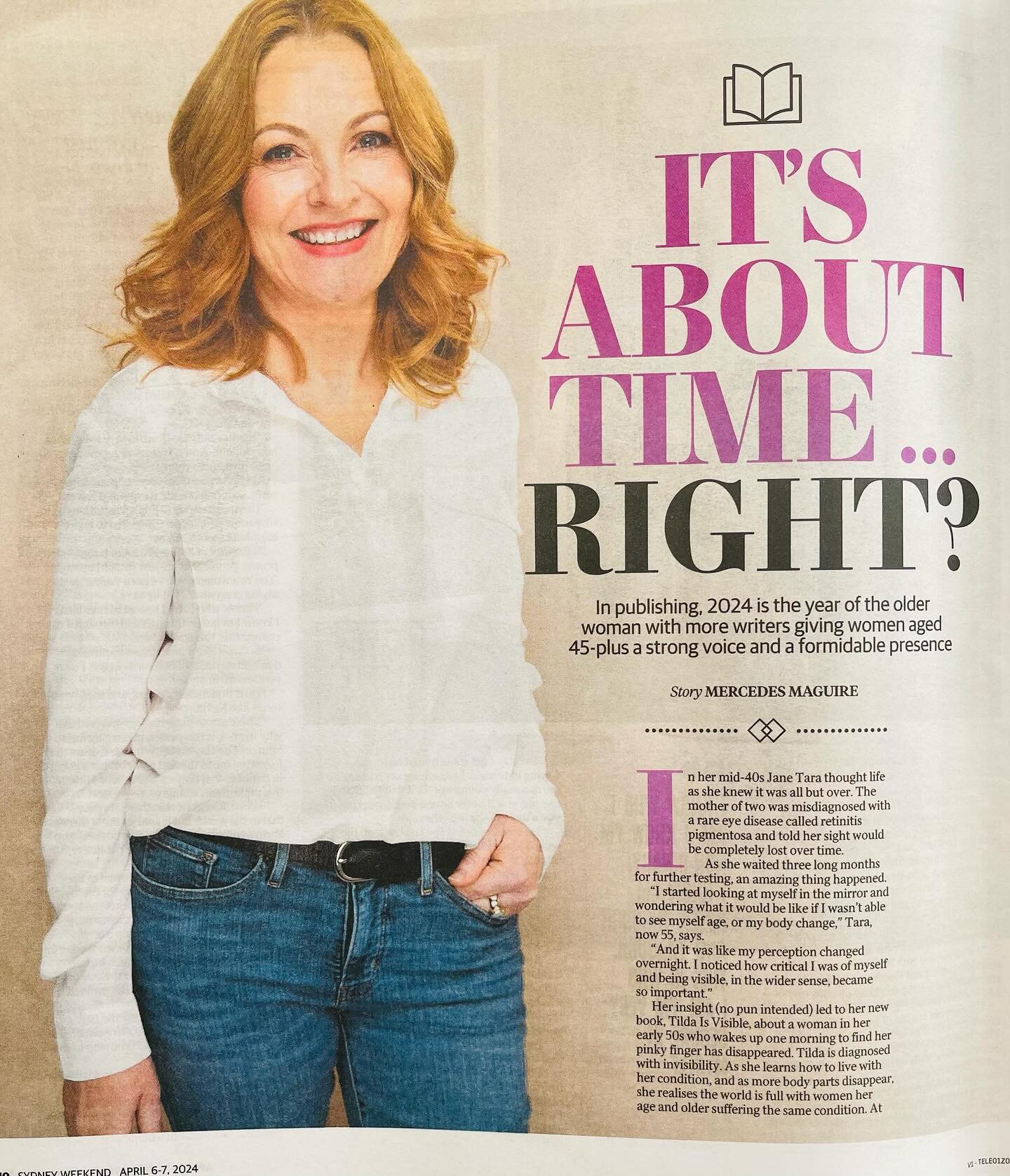 Here's the article by Mercedes Maguire in the Sydney Weekend Magazine today. I am so proud to be part of this movement to tell the stories of older women. I've never been called a 'trailblazer' before, but I couldn't think of a trail I'd be happier t