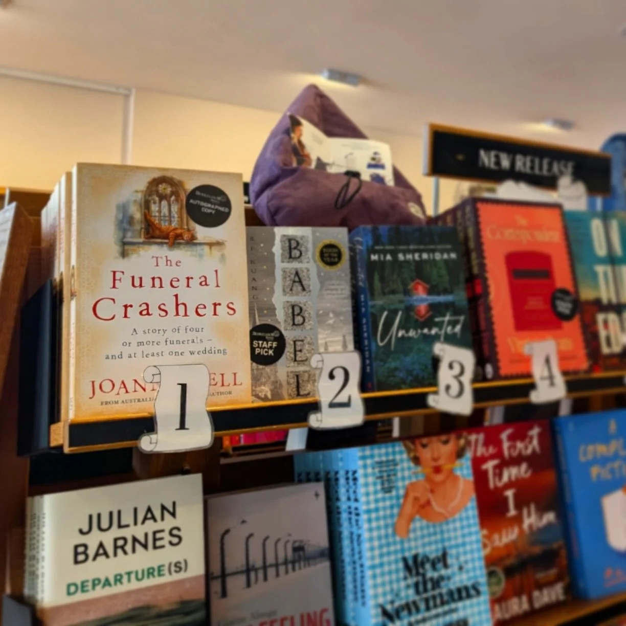 Thank you for the shelfie @terrigreenauthor. The Funeral Crashers is #1 in New Releases at Berkelouw Books Mona Vale! Thank you to everyone who has bought a copy.
Now please look the other way while i do my happy dance 💃