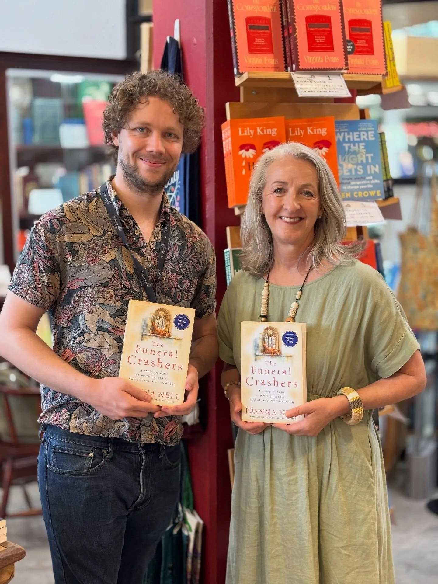 New manager Luke and the team at @berkelouwbooksbalgowlah are busy gearing up for the Manly Writers Festival. As a local author I was delighted to pop in and sign copies of The Funeral Crashers as part of the festival celebrations.
I love this store!