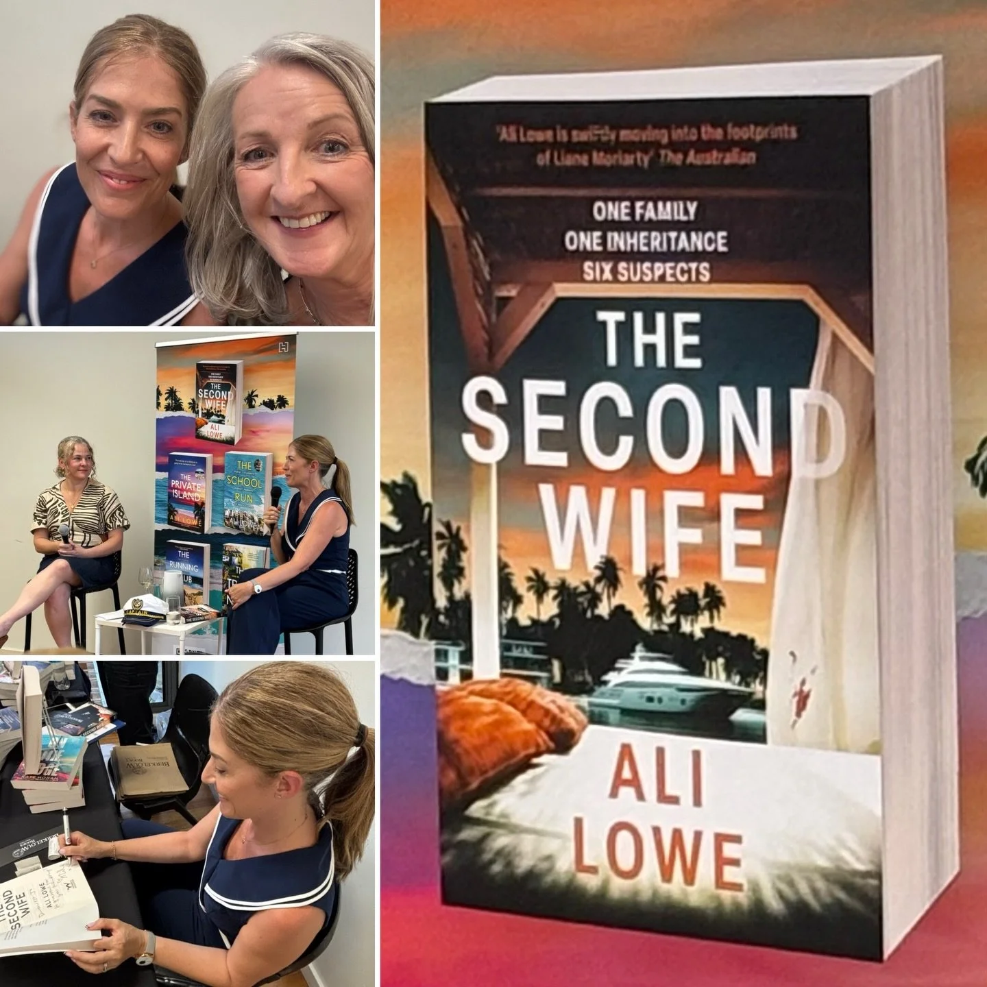 I am REALLY excited to read The Second Wife by @ali_lowe_author after hearing her in conversation last night with @kate_horan_author at @avaloncommunitylibrary 
What's not to love when the book is...
🛳️ set on a cruise ship 
⚓️ Succession meets Belo