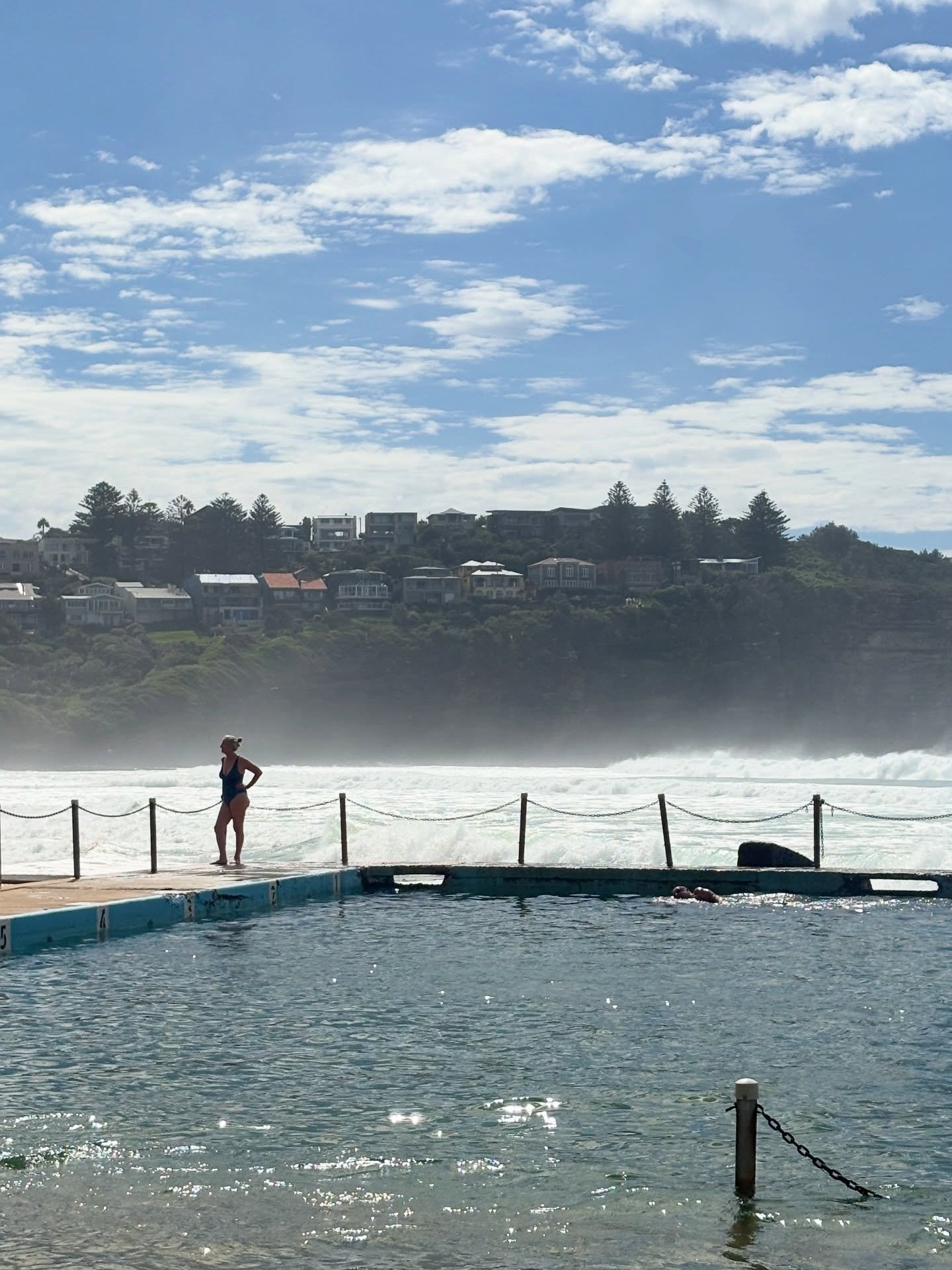 Is this a) me enjoying a beautiful autumn morning at the ocean pool that inspired The Single Ladies of Jacaranda Retirement Village, or b) sneaky research for my new book, or c) all of the above? 😉