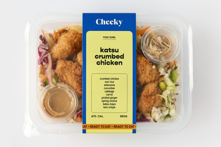 Katsu Crumbed Chicken bowl packaging