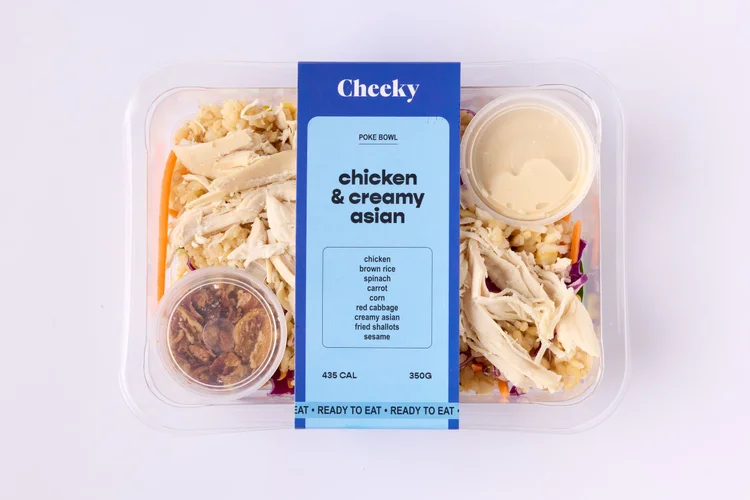 Chicken & Creamy Asian bowl packaging