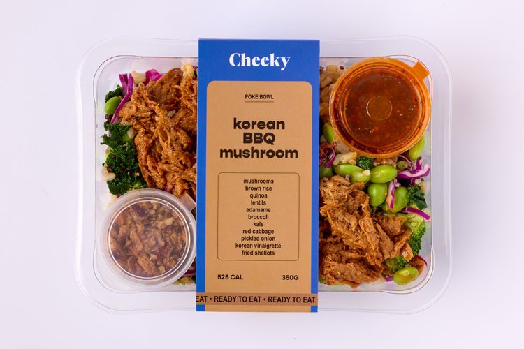 Korean BBQ Mushroom bowl packaging