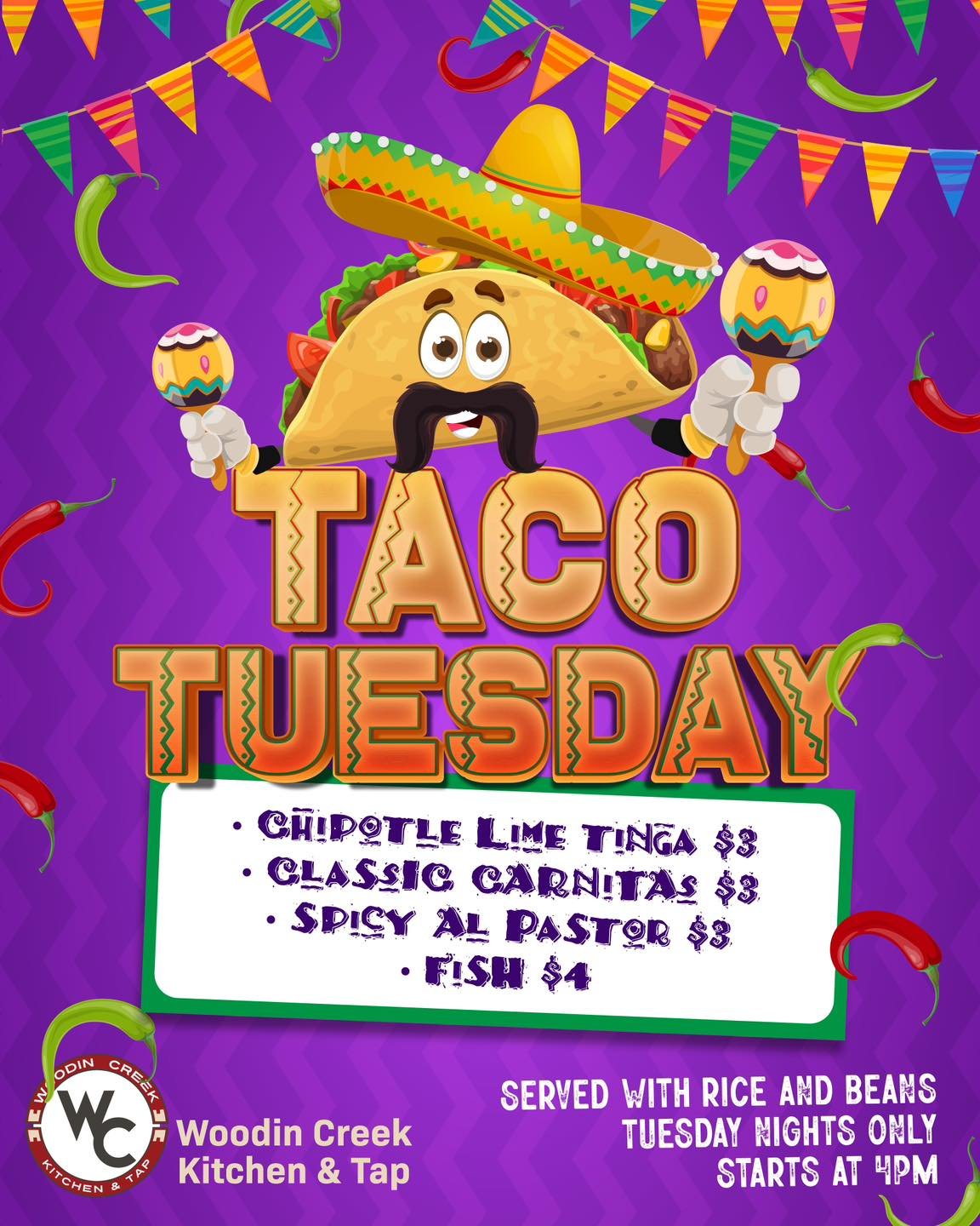 What does Tacos, and Trivia have in common? It all happens this Tuesday. Taco Tuesday starts at 4pm and Beat The Geek Trivia at 8pm. Come on down and enjoy the great food and fun!