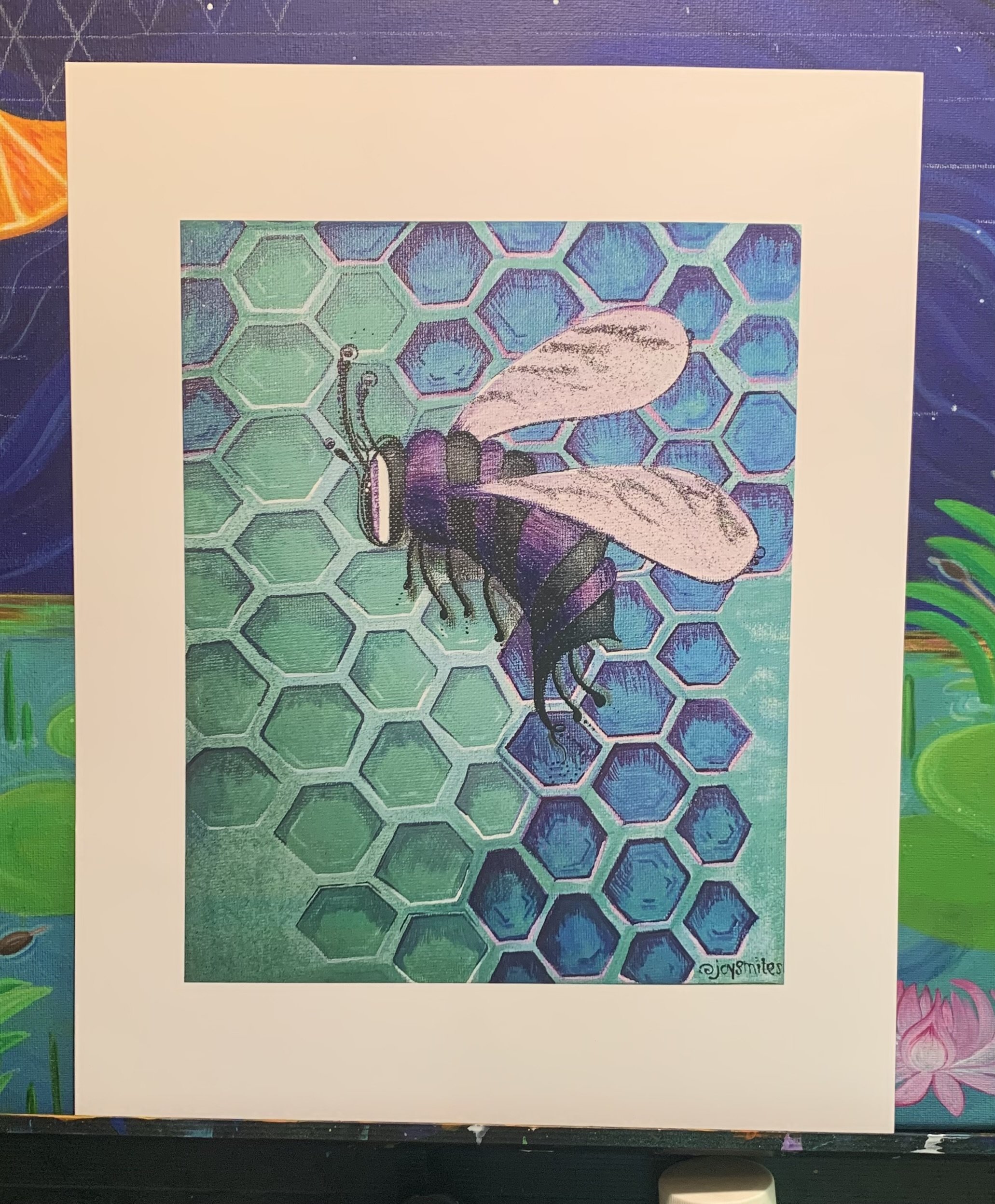 Bee-lieve in Community Fine Art Print 11 x 14 inches