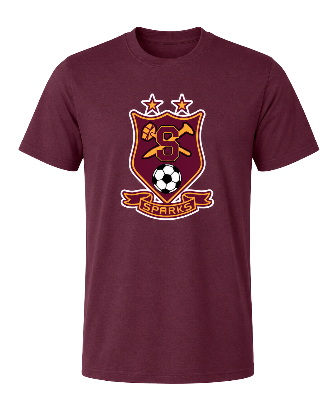 Sparks HS Maroon shirt.png