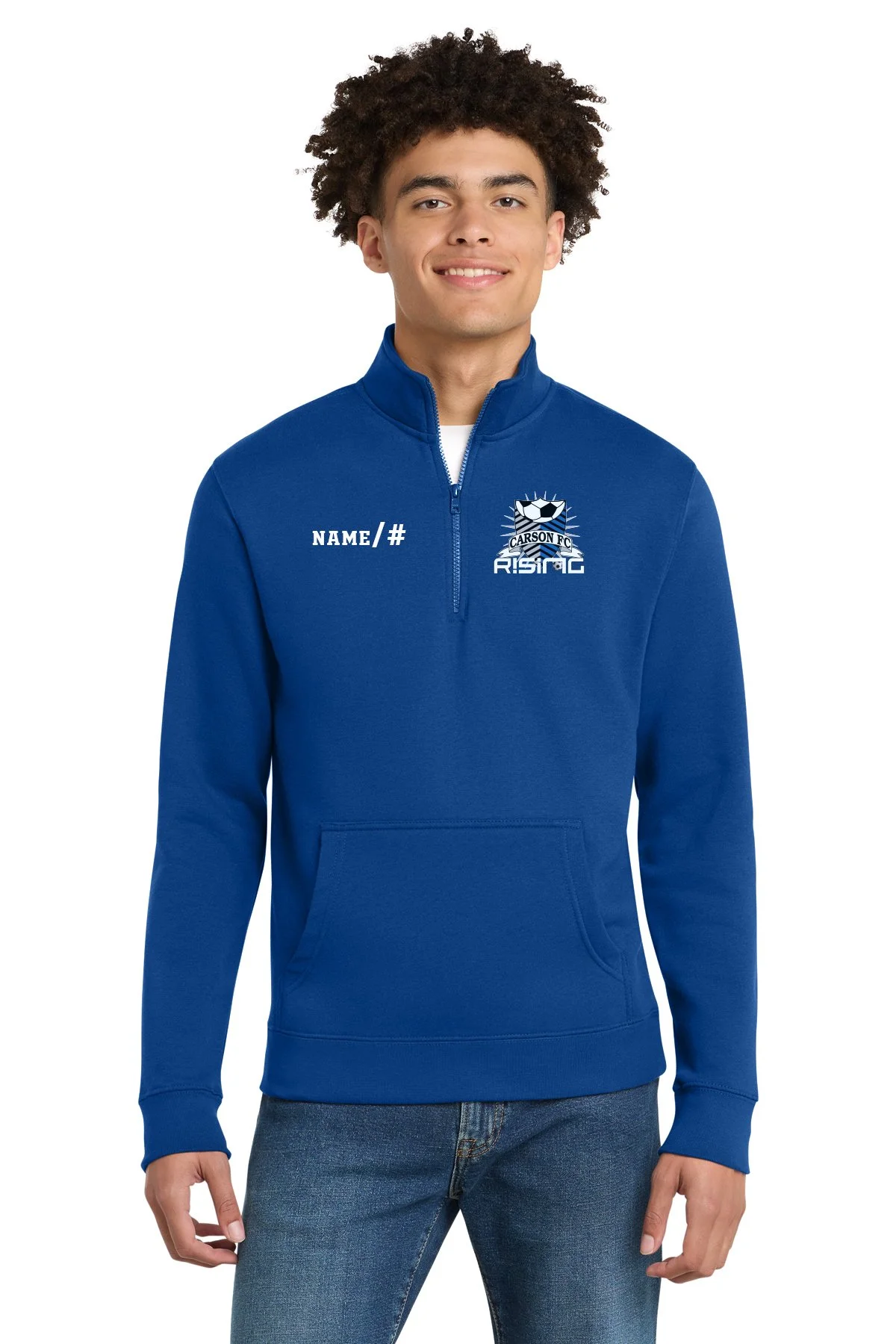 CFC RISING Royal Blue - District Fleece 1:4-Zip_Model copy.jpg