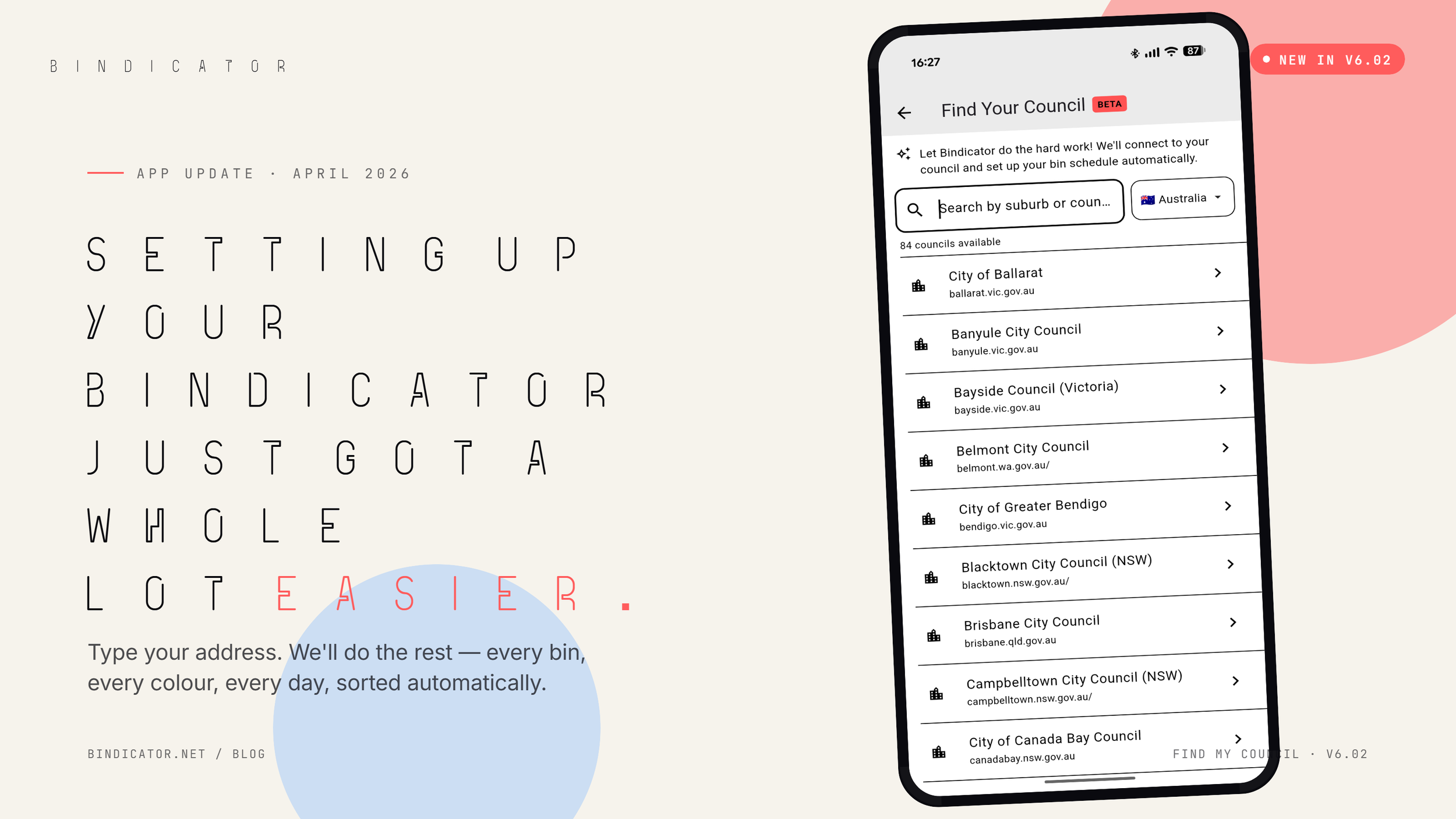 Setting Up Your Bindicator Just Got A Whole Lot Easier. 