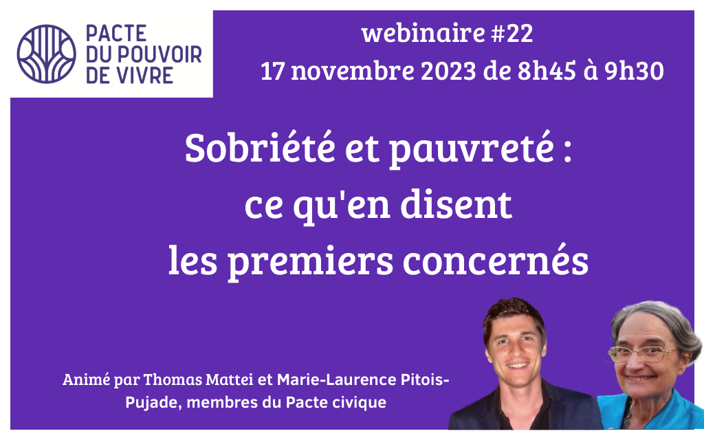 [Replay] Webinaire Sobriété et pauvreté : ce qu’en disent les premiers concernés