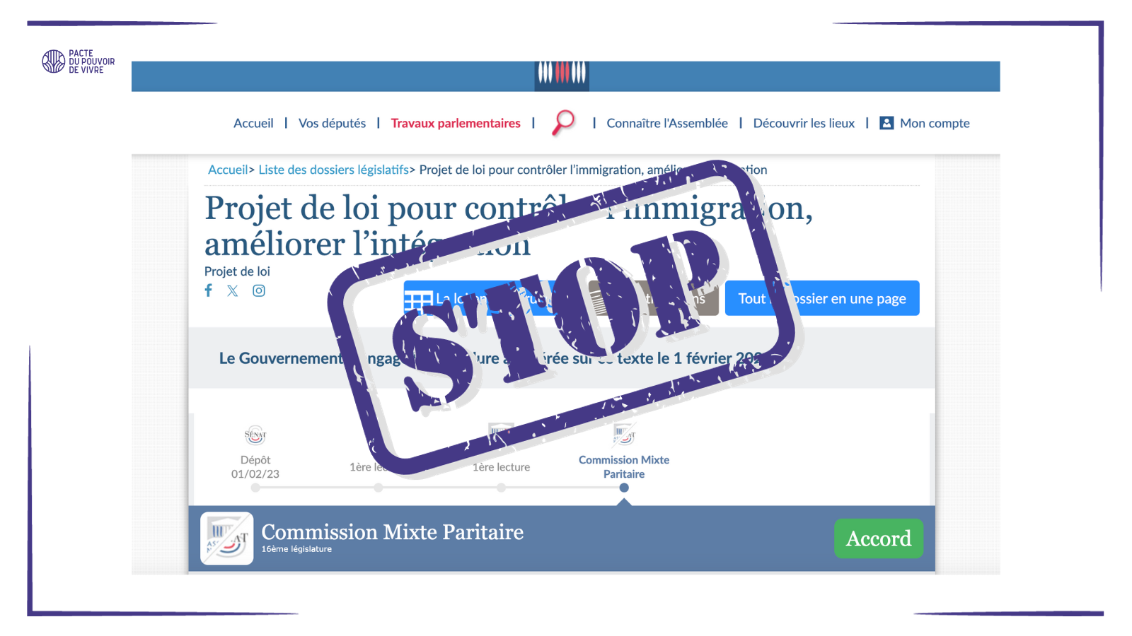 La loi immigration est indigne, alimente les divisions et la précarité