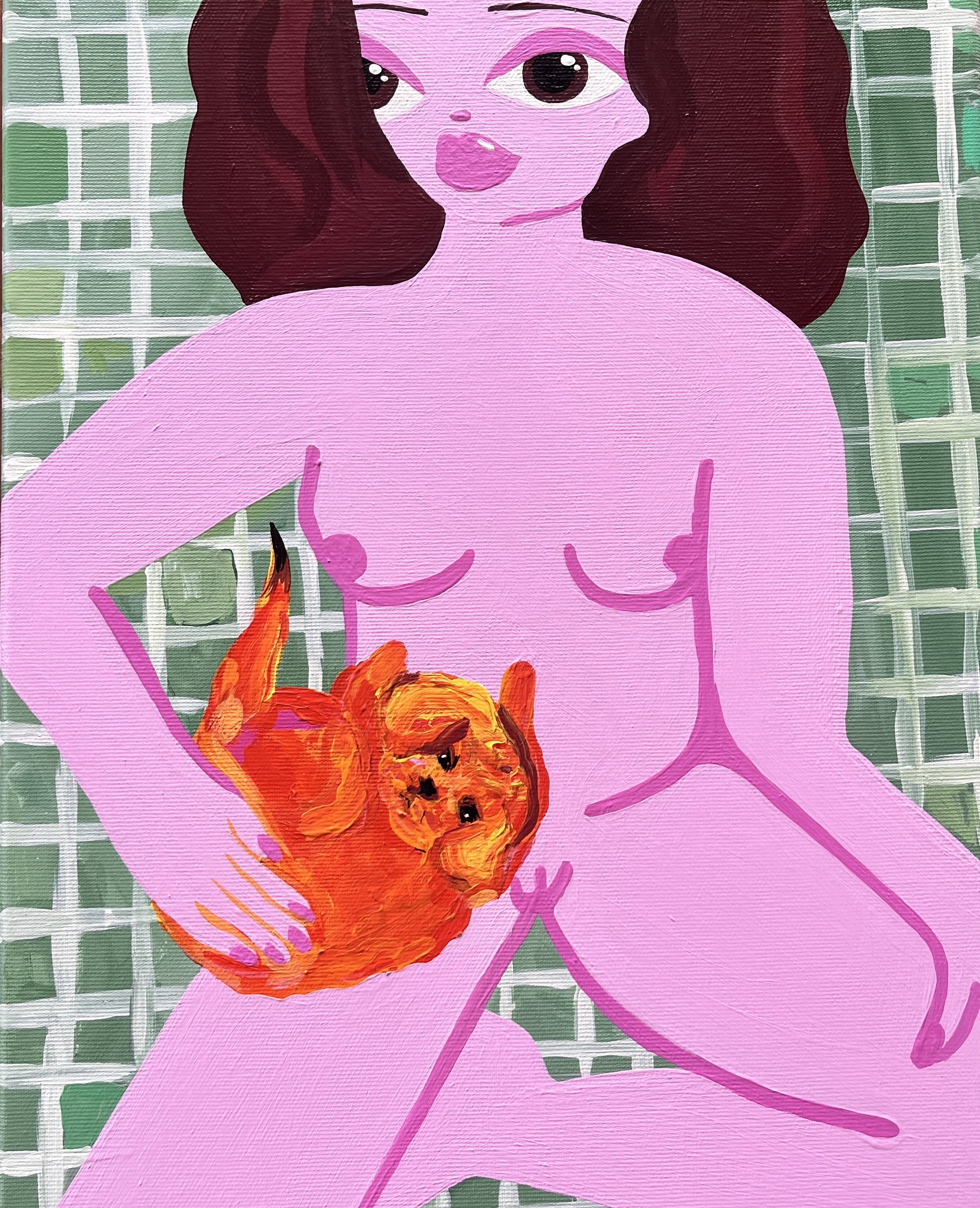 7h: le calin le matin, 2024
40x50cm 
Acrylics on canvas