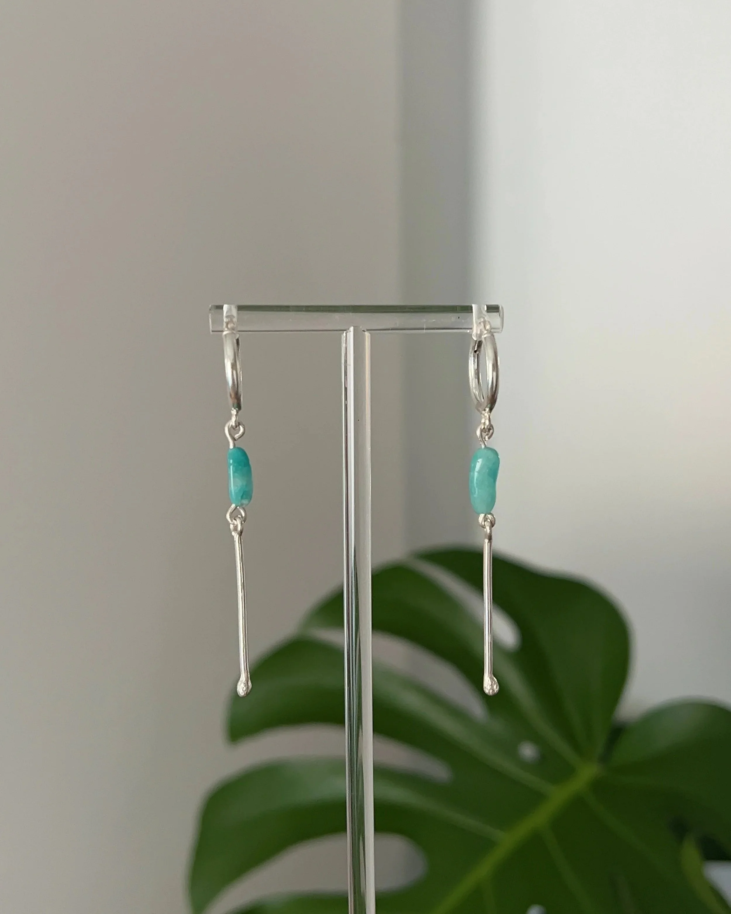 Amazonite Hoops