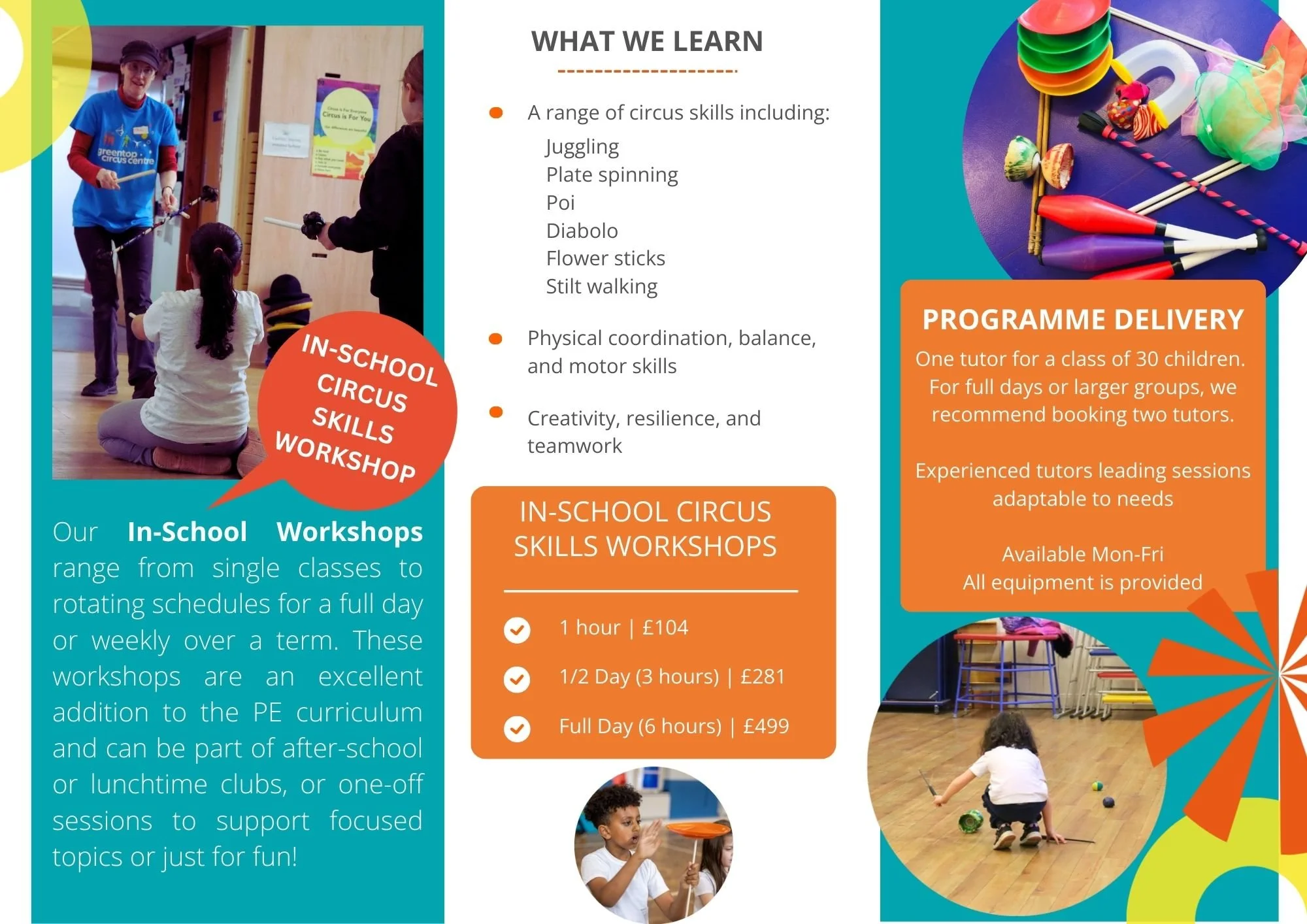 Circus in Schools Workshops with Greentop Circus